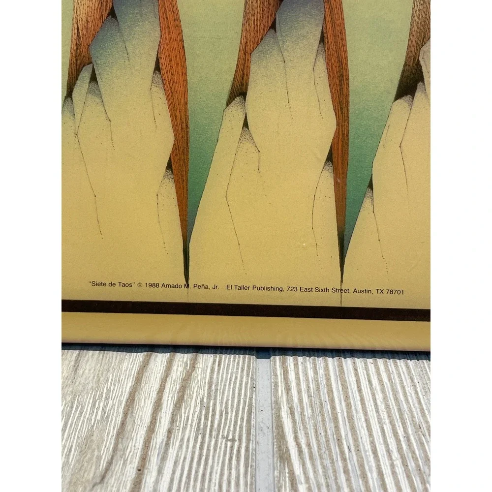 Amado Pena Siete de Taos Ceramic Art Tile Hudgins Santa Fe Collection 1988 12x9